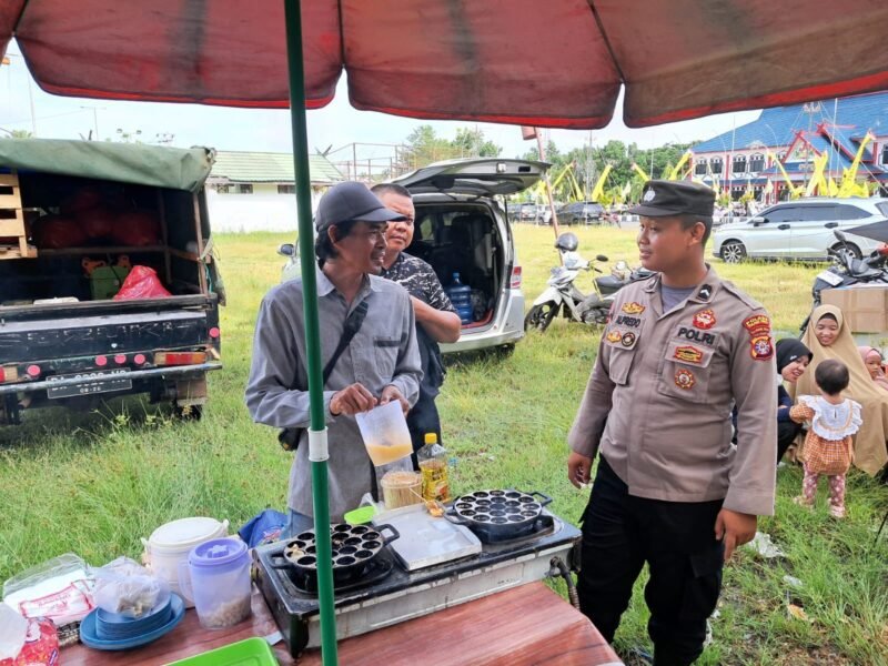 Satbinmas Polres Pulang Pisau sambangi dan dialogis dengan pedagang