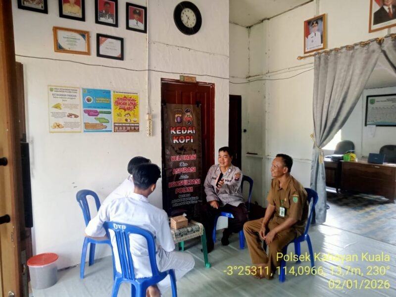 Gelar Jumat Curhat, Polsek Kahayan Kuala dengarkan Keluhan dan Harapan Masyarakat Desa Bahaur hilir Kec.Kahayan Kuala