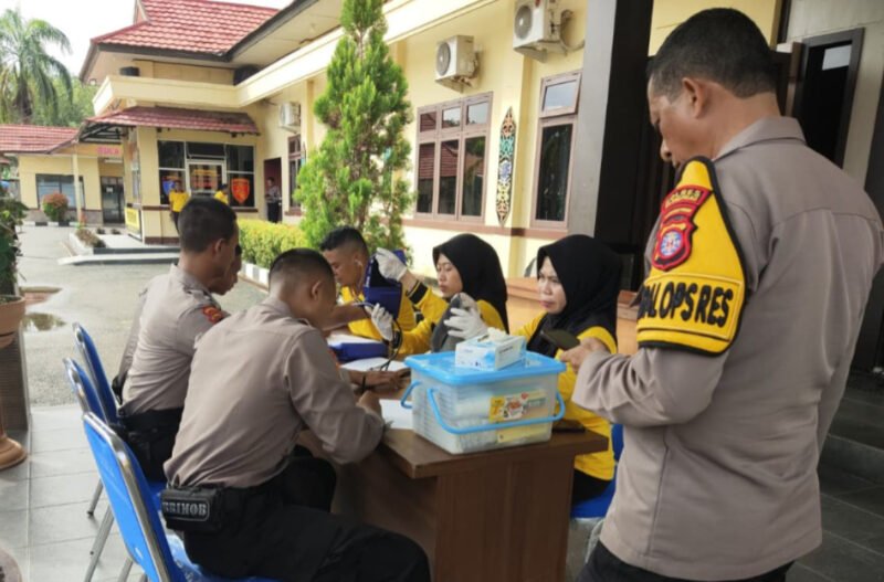 Tingkatkan Performa Tugas, Polres Pulang Pisau Pantau Kesehatan Anggota Melalui Rikkes