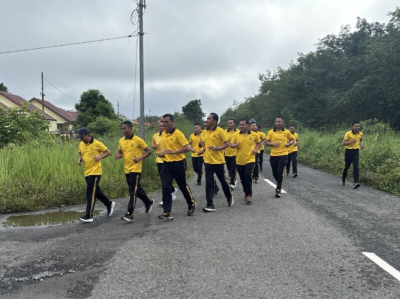 Siap Hadapi Tugas Lapangan, Polres Pulang Pisau Asah Ketahanan Fisik dengan Lari Pagi