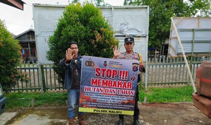 Sampaikan Imbauan Kamtibmas Kepada Masyarakat oleh Personel Polsek Maliku