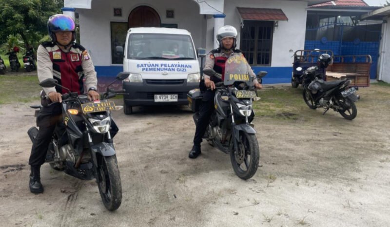 Kawal Program Nasional, Sat Samapta Polres Pulang Pisau Pastikan Distribusi Makanan Bergizi Gratis Aman Sampai Sekolah