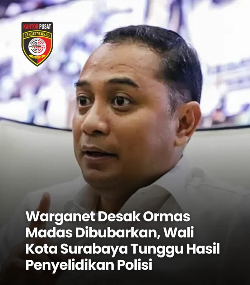 Wali Kota Surabaya Eri Cahyadi Foto: TargetNews.ID/Red T