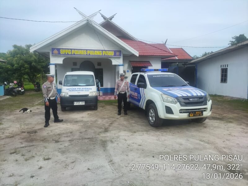 Sat Lantas Polres Pulang Pisau Laksanakan Pengawalan Mobil SPPG ke Sekolah-sekolah di Kecamatan Kahayan Hilir