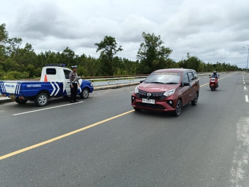 Satlantas Pulang Pisau Patroli Titik Rawan Laka
