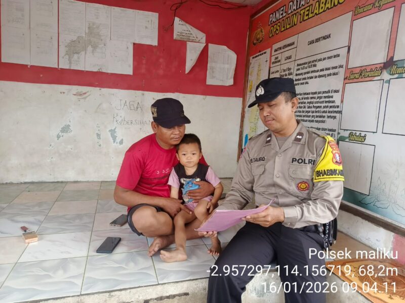Sampaikan Imbauan Kamtibmas Kepada Masyarakat oleh Personel Polsek Maliku