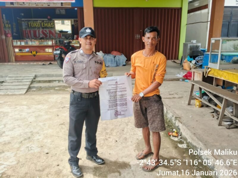 Polsek Maliku Sambangi Masyarakat dengan Beri Imbauan