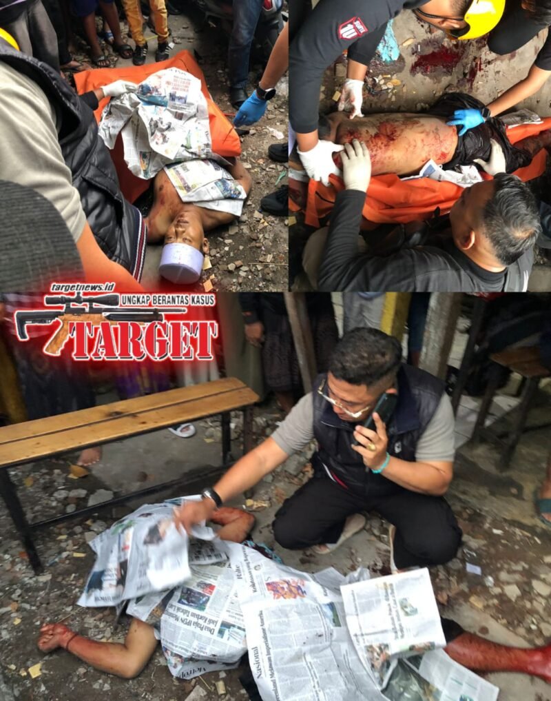 Foto: NGERI...!!! Warga Wonokusumo Jaya di Gegerkan Mayat Penuh Luka Bacok Besimbah Darah