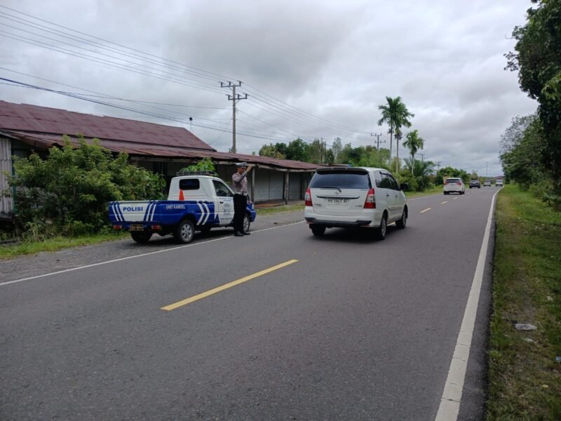 Kurangi Laka Lantas Sejak Dini, Satlantas Polres Pulang Pisau Tingkatkan Patroli di Jalur Rawan