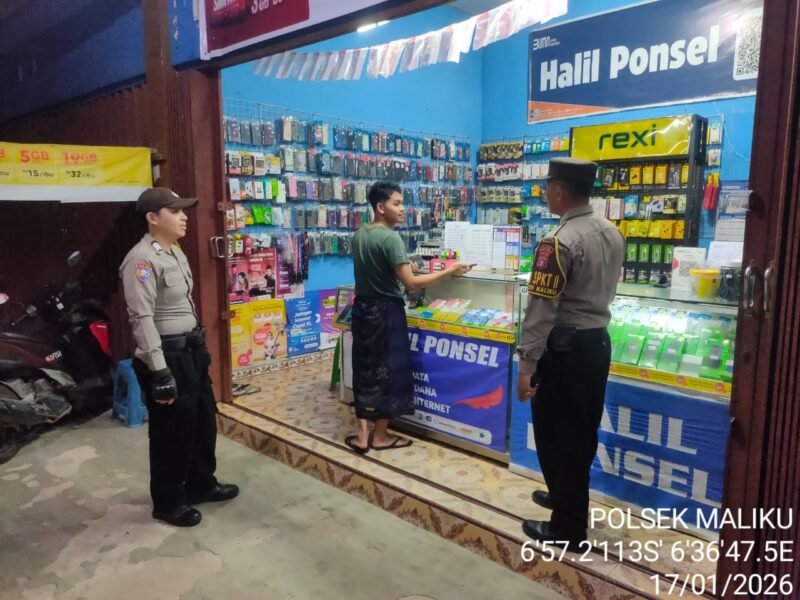 Personil Polsek Maliku Lakukan Patroli Guna Cegah Kriminalitas