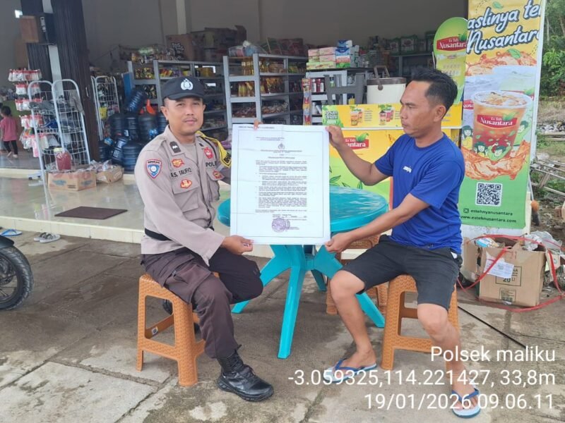 Polsek Maliku Sambangi Masyarakat dengan Beri Imbauan