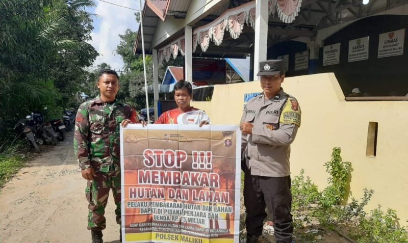 Mengantisipasi Karhutla, Ini Yang Dilakukan Personil Polsek Maliku