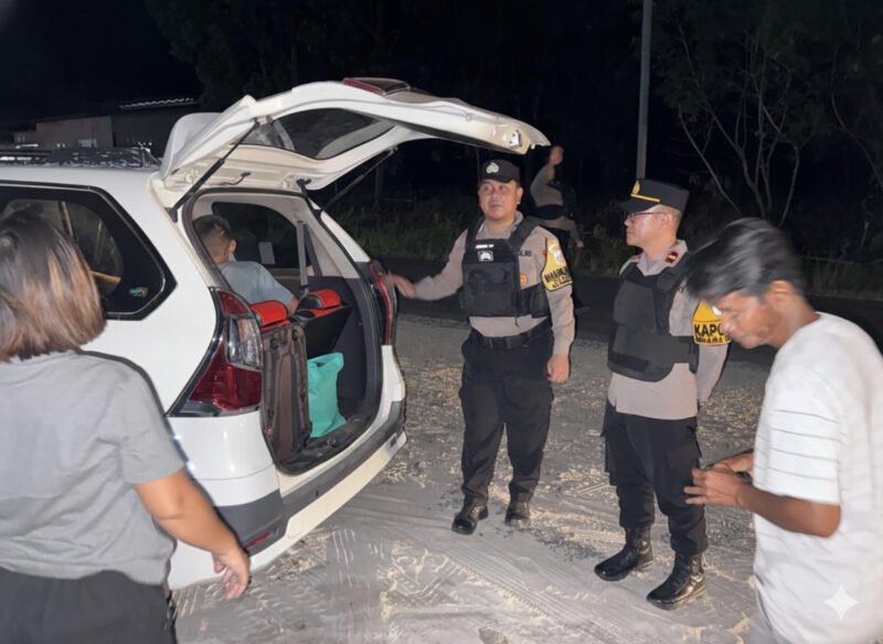 Tekan Curas hingga Narkoba, Polsek Banama Tingang Laksanakan Razia Malam