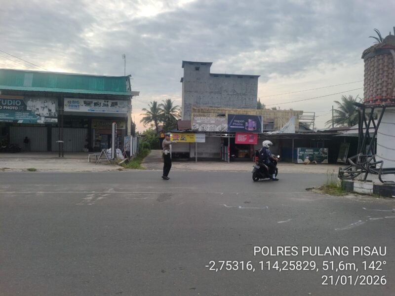 Sat Lantas Polres Pulang Pisau Hadir di Pagi Hari, Wujudkan Keselamatan Lalu Lintas