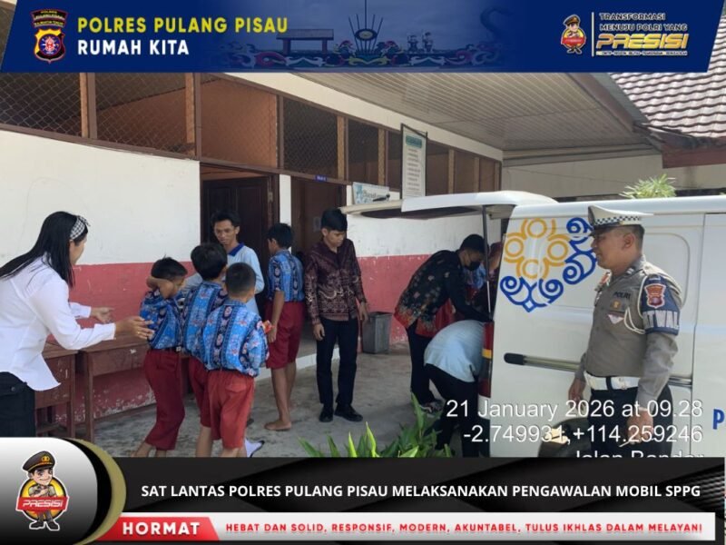 Unit Patwal Satlantas Polres Pulpis Kawal Mobil Gizi SPPG, Sasar Posyandu hingga SD