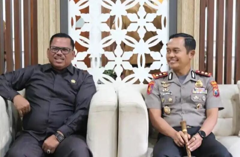 Foto: Pekan pertama bertugas sebagai Kapolres Pasuruan, AKBP Harto Agung Cahyono melakukan silaturrahmi ke sejumlah pejabat Forkopimda Pasuruan.