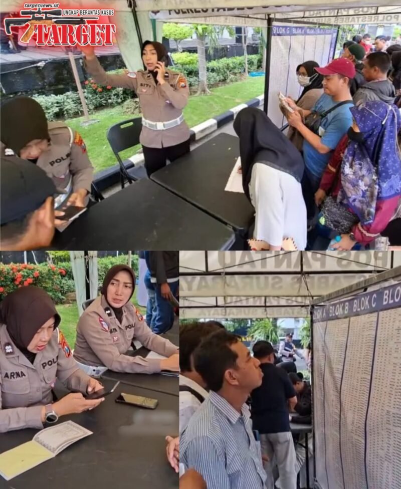 Foto: Sesi pertama Bazar Ranmor tepatnya pada hari Rabo 21 Januari 2026, di halaman Polrestabes Surabaya kembali dipadati warga, dan kali ini masyarakat datang untuk mengambil sepeda motor hasil pengungkapan kasus pencurian yang ditampilkan dalam Bazar Ranmor.