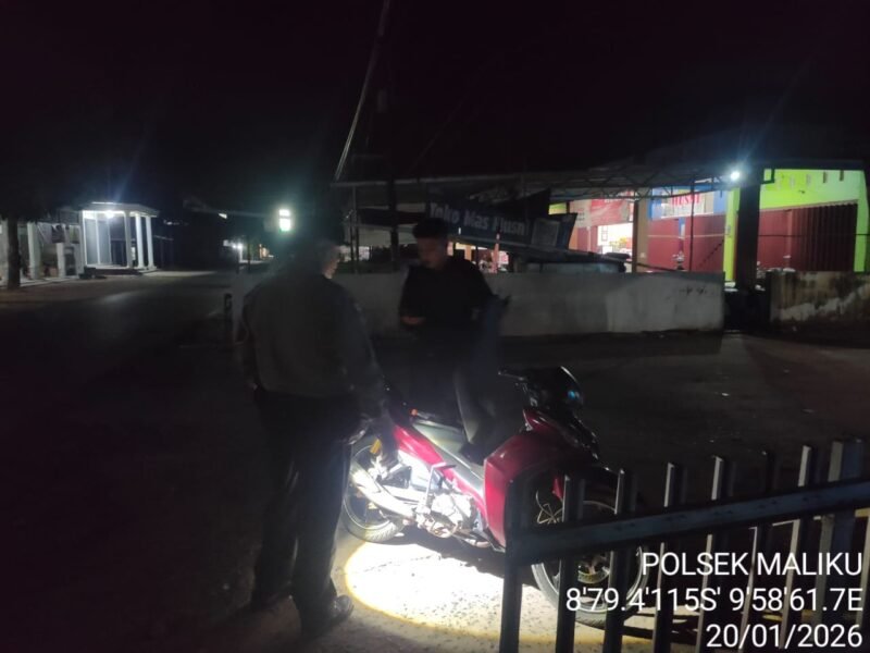 Polsek Maliku Laksanakan KRYD di Wilayah Hukumnya