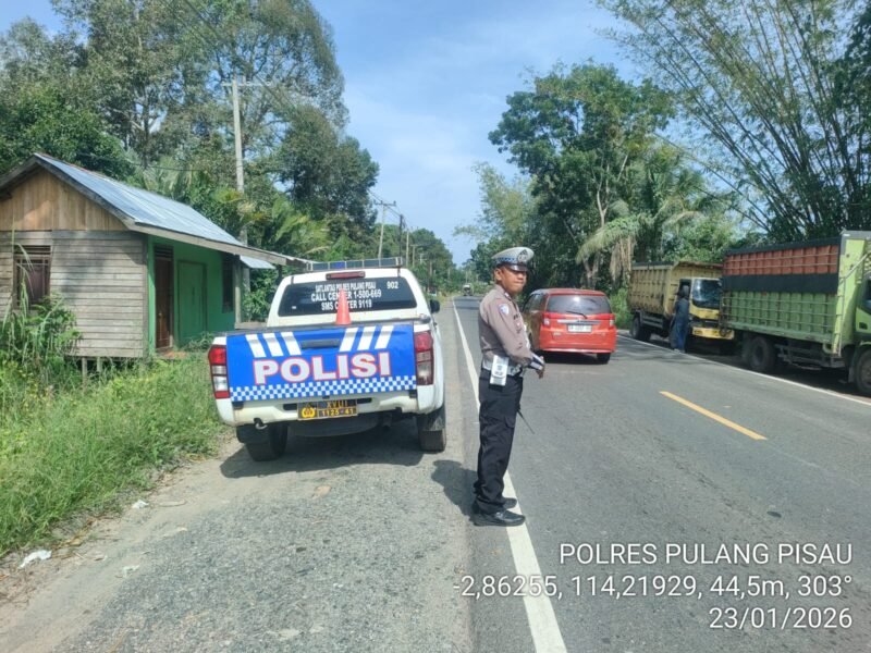 Satlantas Polres Pulang Pisau Genjot Patroli Siang, Tekan Kejahatan Jalanan dan Antisipasi Kecelakaan
