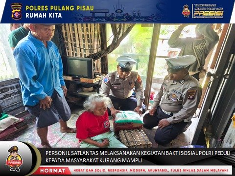 Pererat Silaturahmi, Satlantas Polres Pulang Pisau Gelar Bakti Sosial untuk Warga
