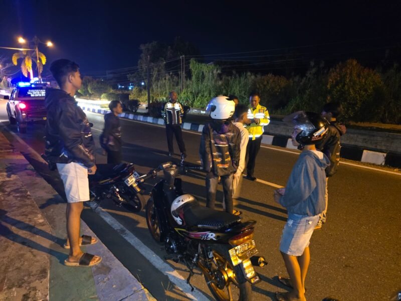 Sikat Balap Liar, Patroli Blue Light Satlantas Polres Pulang Pisau Tertibkan Pemuda Ugal-ugalan