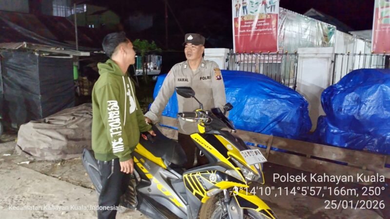 Polsek Kahayan Kuala giat KRYD berupa Patroli Kamtibmas guna Cegah Kriminalitas & Premanisme.