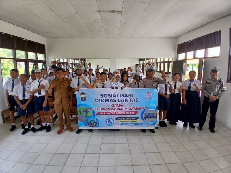 Keselamatan Jadi Prioritas, Satlantas Polres Pulang Pisau Sambangi SMPN 1 Kahayan Tengah