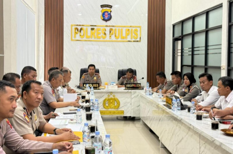 Persiapan Kunker Presiden RI dan Wakapolda Baru, Kapolres Pulang Pisau Pimpin Rapat Anev Intensif