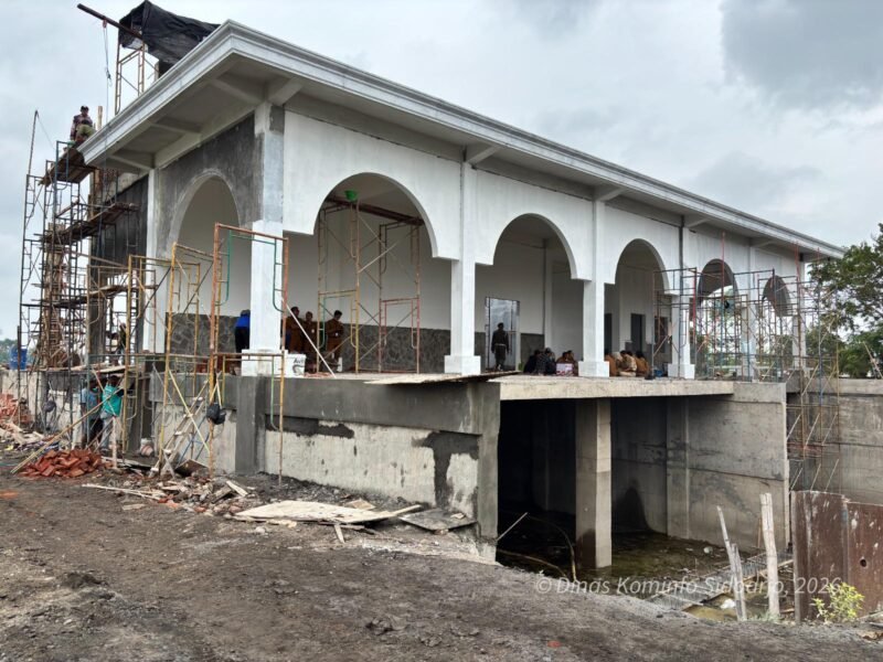 Pemkab Sidoarjo pastikan pembangunan rumah pompa berjalan dengan lancar Foto: TargetNews.id/Antok