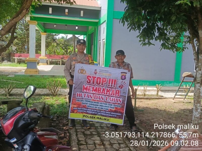 Sampaikan Imbauan Kamtibmas Kepada Masyarakat oleh Personel Polsek Maliku