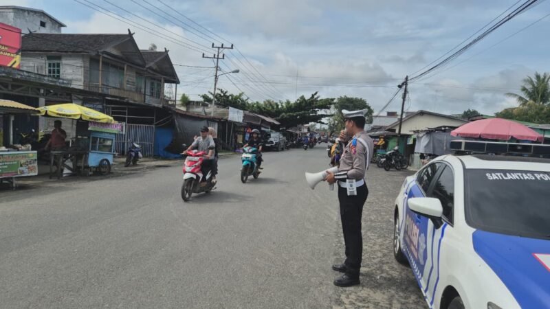 Penling di Jalur Ini, Sat Lantas Polres Pulang Pisau Ajak Masyarakat Tertib Berlalu Lintas