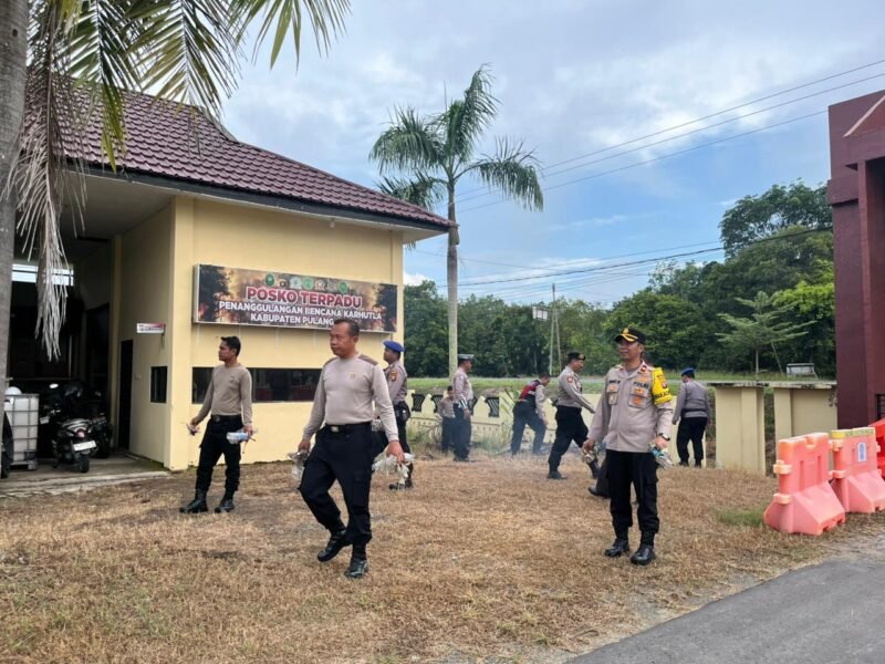 Wujudkan Mako Bersih dan Sehat, Polres Pulang Pisau Gelar Kerja Bakti