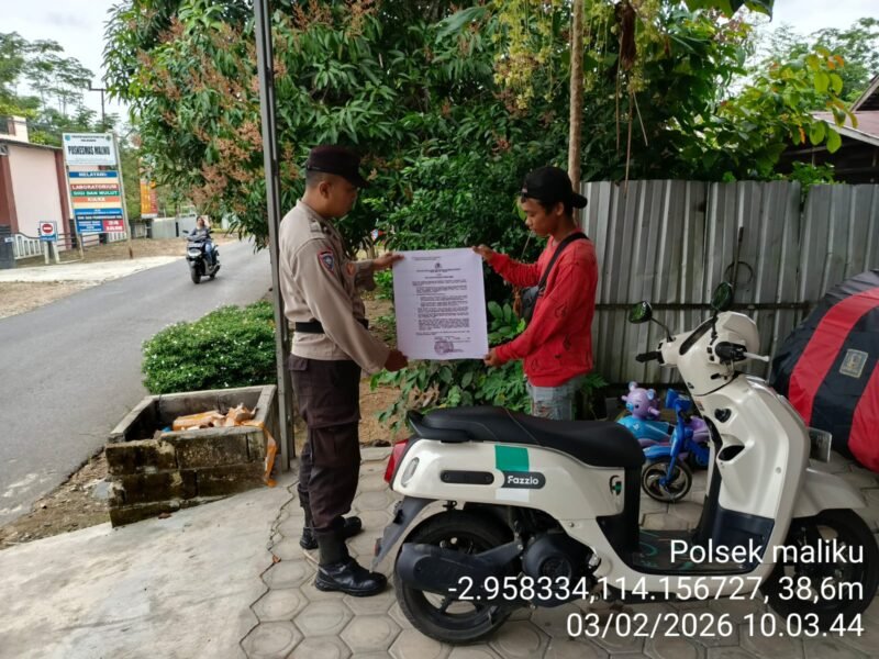 Personel Polsek Maliku Sosialisasi Kepada Masyarakat Kecamatan Maliku