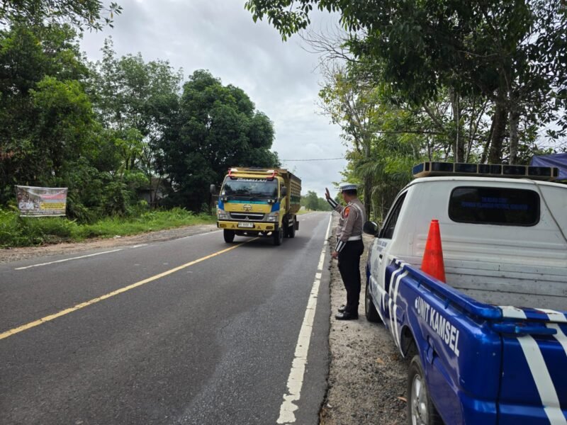 Cegah Laka Lantas, Satlantas Polres Pulang Pisau Patroli Jalur Black Spot