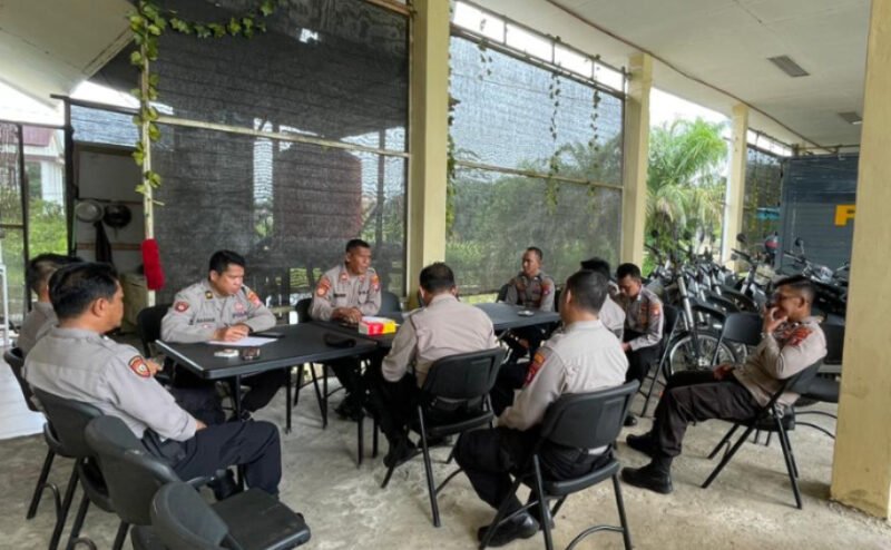 Perkuat Kamtibmas, Kasat Samapta Polres Pulang Pisau Pimpin Rapat Anev Bulanan