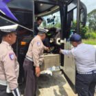 Utamakan Keselamatan Penumpang, Satlantas Polres Pulang Pisau Periksa Kelayakan Bus AKAP