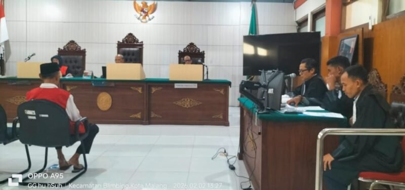 Foto ist: Sidang Lanjutan kasus pencabulan anak, berlangsung di Pengadilan Negeri Malang Senin 2 Februari 2026.