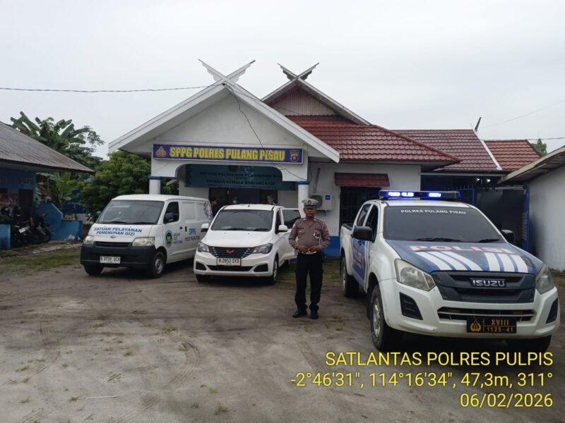 Satlantas Polres Pulang Pisau Kawal Distribusi MBG