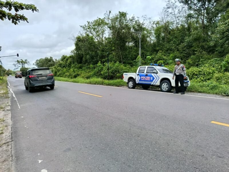 Cegah Kejahatan Jalanan, Personil Sat Lantas Polres Pulang Pisau Patroli Sore