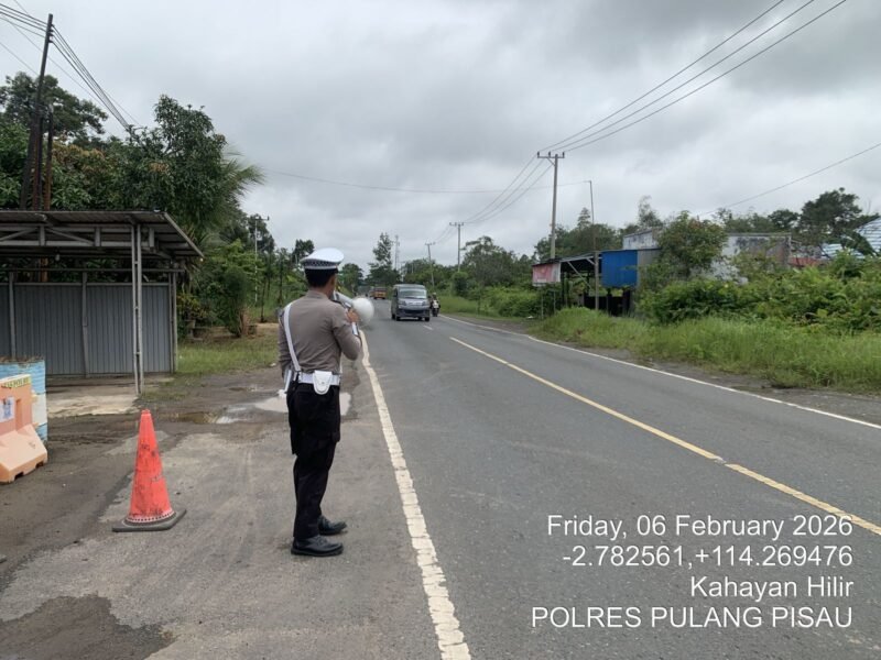 Sat Lantas Polres Pulang Pisau Penling dan Sosialiasi Ops Keselamatan Telabang 2026