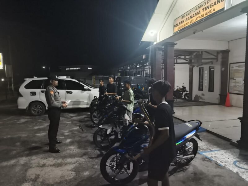 Sambut Ramadhan, Polsek Banama Tingang Razia Knalpot Brong dalam Ops Keselamatan Telabang 2026