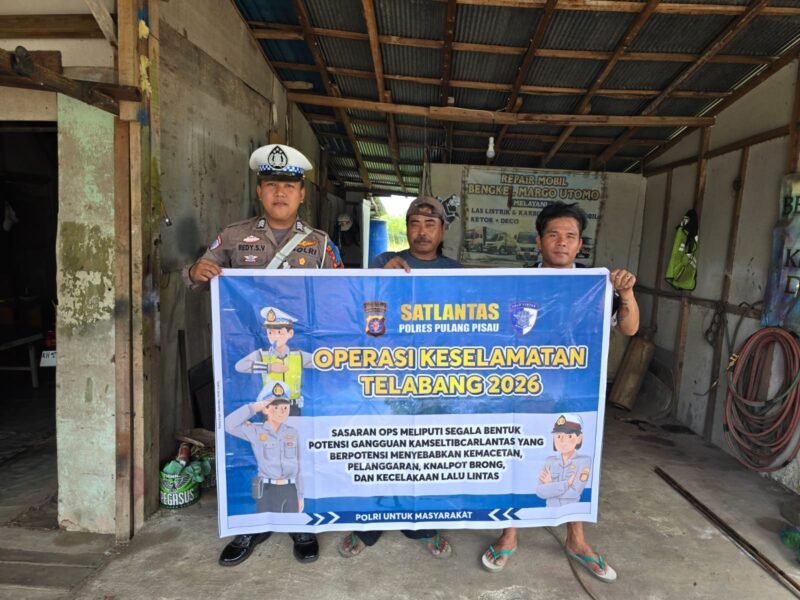 Hari Kedelapan Ops Keselamatan Telabang 2026, Satlantas Polres Pulang Pisau Laksanakan Sosialisasi