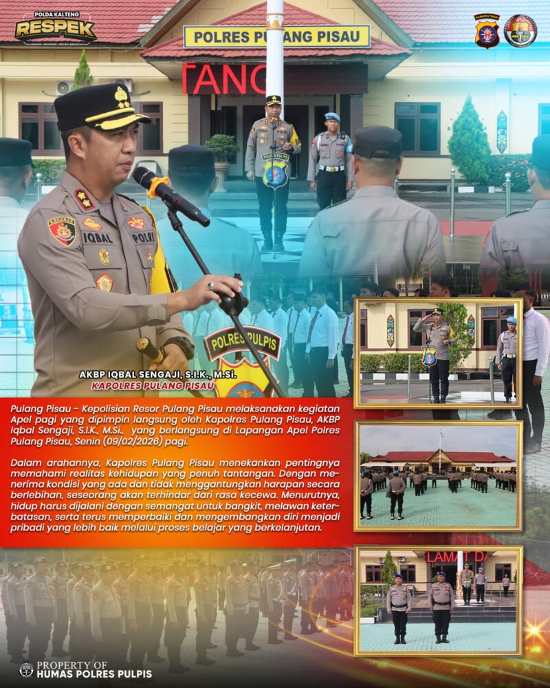 Apel Jam Pimpinan, Kapolres Pulpis Sampaikan Pesan Moral dan Arahan Presiden RI