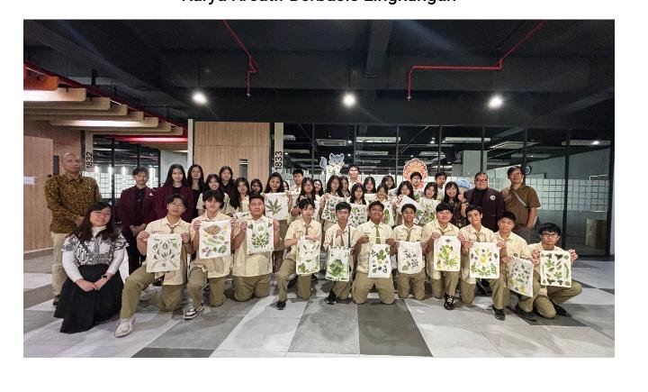 Science Class SMA Katolik Frateran Surabaya Eksplorasi Ecoprint sebagai Karya Kreatif Berbasis Lingkungan
