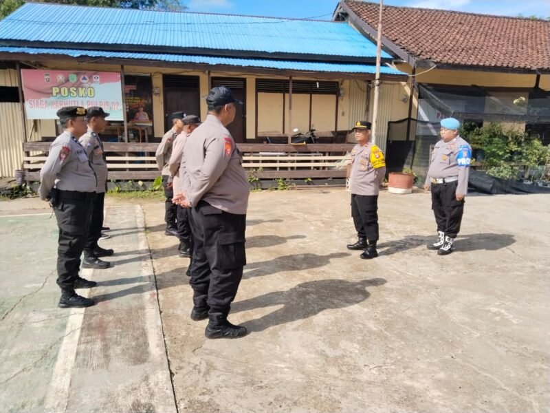 Polsek Pandih Batu Melaksanakan kegiatan Apel Siaga Bencana dan Penyampaian arahan dari Pimpinan kepada Anggota terkait tugas di lapangan