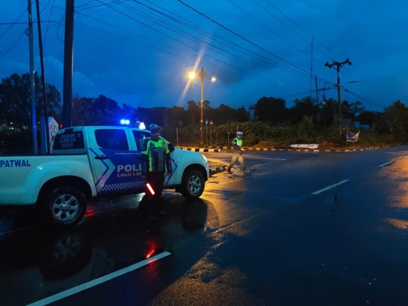 Jamin Keamanan Ibadah Ramadhan, Satlantas Polres Pulang Pisau Intensifkan Blue Light Patrol