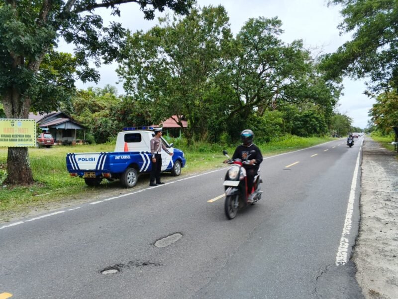 Sat Lantas Polres Pulang Pisau Patroli Daerah Rawan Laka dan Pelanggaran, Teguran Humanis
