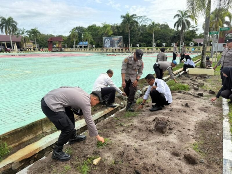 Sulap Mako Jadi Cantik, Polres Pulpis Implementasikan Program ASRI Lewat Aksi Kurve