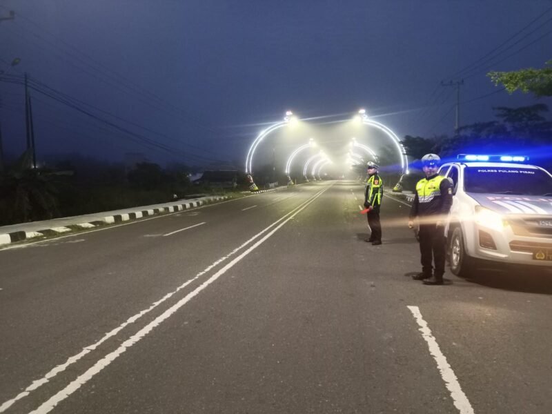 Jaga Kekhusyukan Ibadah Ramadhan, Satlantas Polres Pulang Pisau Gencarkan Blue Light Patrol
