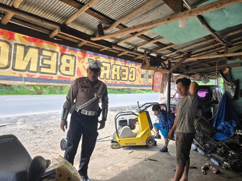 Satlantas Polres Pulang Pisau Sambangi Bengkel, Edukasi Larangan Knalpot Brong